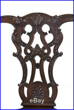 SWC-George III style Carved Mahogany Settee with Rams Head Arms