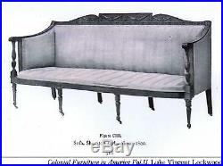 SWC-Grandly Carved Mahogany Sheraton Sofa, Salem, c. 1800 1810