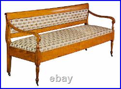 SWC-Vibrant Country/Federal Tiger Maple Settee, New England, c. 1810-20