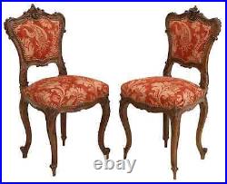Salon Set French Louis XV Style Upholstered, Stunning, Vintage / Antique, 5 Pcs