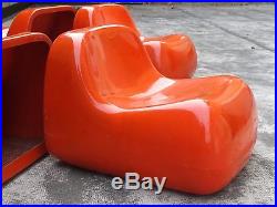 Saporiti Italy year'68 design Alberto Rosselli 4 armchair jumbo in fiberglass