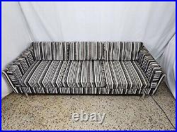 Selig Low Profile Sofa/Couch an unbelievable original fabric Black and White