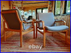Sessel Clubsessel Vintage 60er Retro Easy Chair Danish Westnofa Ära blau 1/2