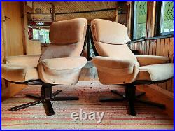 Sessel Drehsessel Vintage 60er Easy Swivel Chair 70er Danish Westnofa Ära 1/2