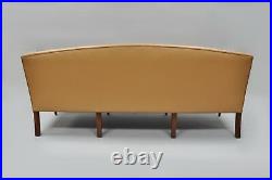 Sheraton Federal Style Caramel Tan Leather Sofa Couch by Southwood 81 Long