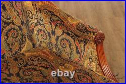 Sheraton Style Custom Quality Carved Mahogany Sofa