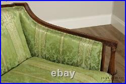 Sheraton Style Custom Upholstered Mahogany Sofa