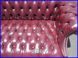 Sofa Chesterfield Camelback Couch Leather English Loveseat Rustic Lounge Seating