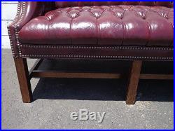 Sofa Chesterfield Camelback Couch Leather English Loveseat Rustic Lounge Seating