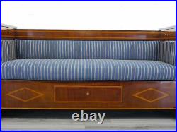 Sofa Couch Biedermeier um 1820 aus Mahagoni mit Intarsien (9832)