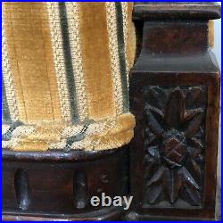 Sofa Small Antique Mahogany Loveseat Settee Camelback Canape Divan AS IS