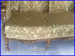 Sofa, chair and table French chateau style With marble top tables