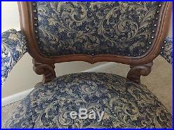 Solid Oak Antique French 1800's Couch And 2 Chairs. Fabulous! Hand Carved