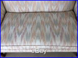 Southwood Chippendale Style Camel Back Formal Love Seat/sofa Flame Stitch