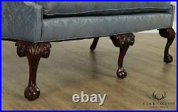 Southwood Chippendale Style Mahogany Camelback Ball & Claw Sofa
