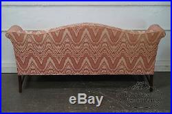 Southwood Mahogany Chippendale Style Flame Stitch Sofa