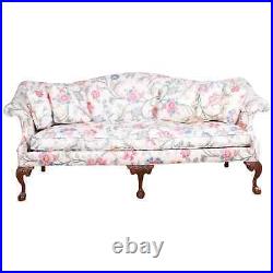Southwood Mahogany Chippendale Style Sofa Claw and Ball Feet 4 Throw Pillows