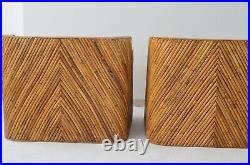 Split reed bamboo 7 Pc. Living room set in the manner of Gabriella Crespi