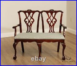 Statesville Chippendale Style Carved Mahogany Settee