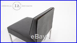 Steelcase Mid Century Modern Black Vinyl Furniture Set Herman Miller Knoll