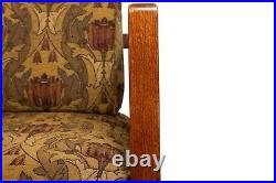 Stickley Arts & Crafts Mission Inlaid Solid Oak Sofa, Harvey Ellis Collection