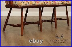 Stickley Early American Style Cherry Spindle Back Windsor Settee