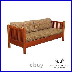 Stickley Mission Collection Cherry Spindle Sofa, Settle