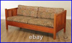 Stickley Mission Collection Cherry Spindle Sofa, Settle