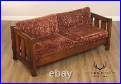 Stickley Mission Collection Loose Cushion Oak Settle