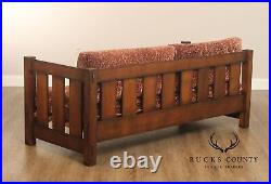 Stickley Mission Collection Loose Cushion Oak Settle