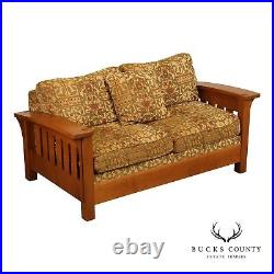 Stickley Mission Collection Oak Orchard Street Sofa Settee