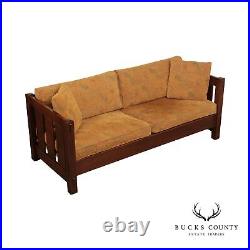 Stickley Mission Collection Oak Settle Sofa