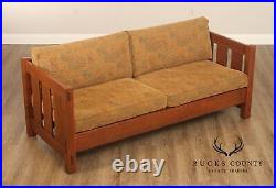 Stickley Mission Collection Oak Settle Sofa