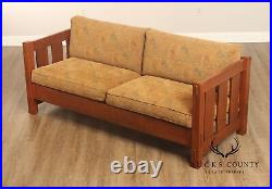 Stickley Mission Collection Oak Settle Sofa