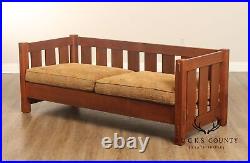 Stickley Mission Collection Oak Settle Sofa