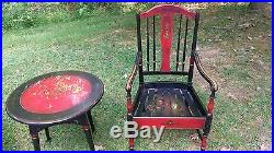 Stickley Quaint Matching Love Seat Chair And Round Table Antique Vintage