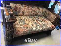 Stunning Antique Canopy Settle Bench Excellent Sofa Couch FL