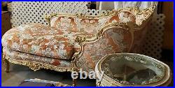 Stunning Baroque Rococo Chaise Lounge Fainting Couch with Matching Table