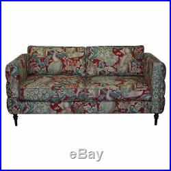Stunning Brand New William Morris Forest Linen Upholstered Chesterfield Sofa