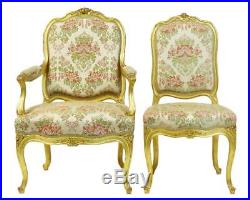 Stunning Early 20th Century 6 Piece Gilt French Salon Suite