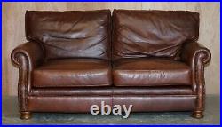 Stunning Very Comfortable Heritage Brown Leather Tetrad Prince Two Seat Sofa