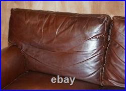 Stunning Very Comfortable Heritage Brown Leather Tetrad Prince Two Seat Sofa