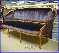 Superb Antique Gold Leaf Finished FRENCH LOUIS XVI Large Settee SOFA Couch