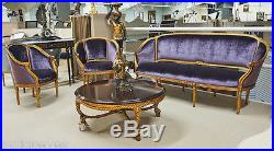 Superb Antique Gold Leaf Finished FRENCH LOUIS XVI Large Settee SOFA Couch