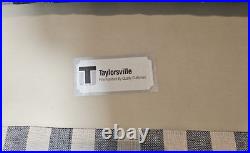 Taylorsville Mahogany Chippendale Style Sofa Blue and White Plaid Upholstery