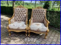 Timeless Elegance Antique French Louis XVI Sofa Set in Tan Velvet