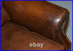 Timothy Oulton Balmoral Halo Brown Leather Feather Filled Sofa Part Large Suite
