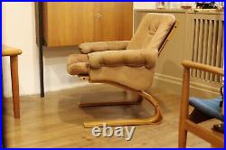 True Vintage Rybo Rykken Kengu Lounge Chair 70er Leather Elsa Solheim