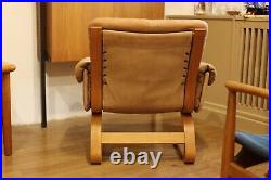 True Vintage Rybo Rykken Kengu Lounge Chair 70er Leather Elsa Solheim