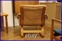 True Vintage Rybo Rykken Kengu Lounge Chair 70er Leder Elsa Solheim Loungechair